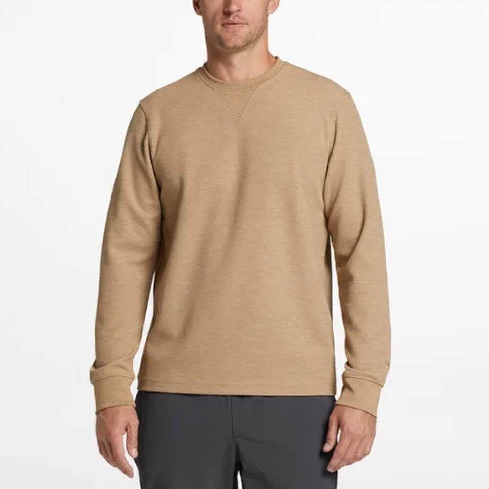 VRST Men's Warm Stone Heather R&R Waffle Crew Top